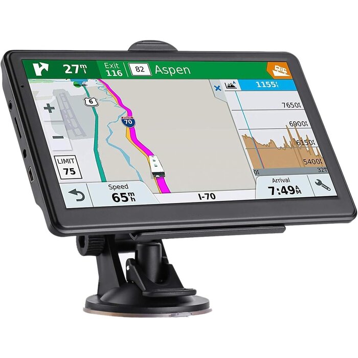 GPS 5" avec cartes à vie UE, guidage vocal auto/camion - Jusqu'à 35% de remise