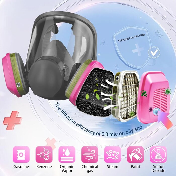 Masque facial complet respirateur pro avec filtres - Jusqu'à 35% de réduction