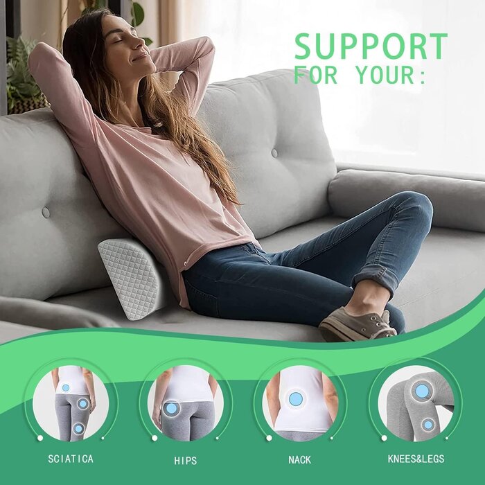 Oreiller Genou Orthopédique Mousse Mémoire - Soulage Dos, Hanches - Jusqu'à 35% de réduction