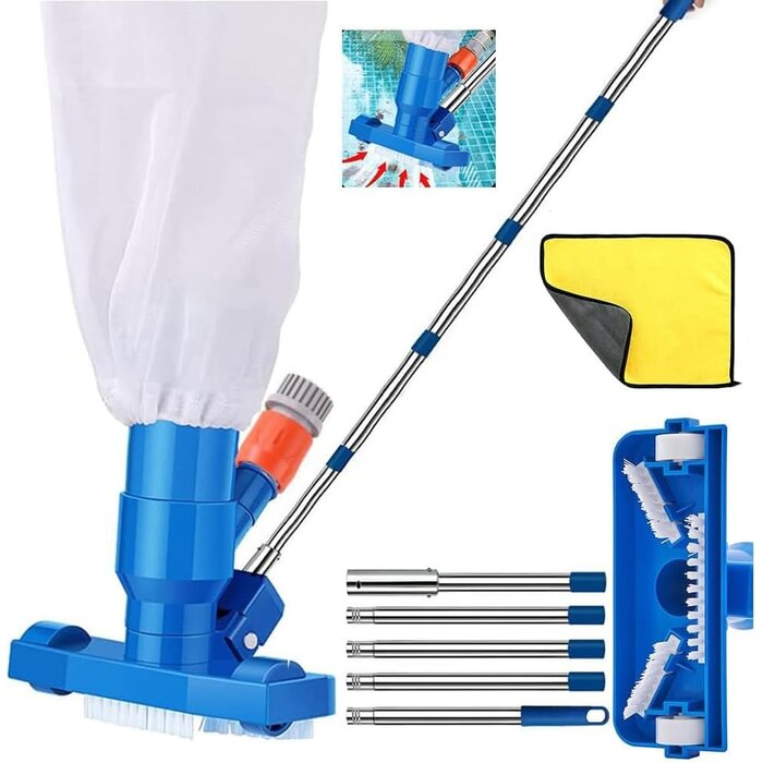 Kit nettoyage piscine télescopique 180cm, manuel - Jusqu'à -35%