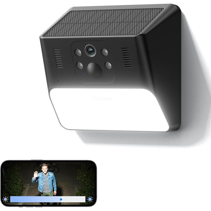 Caméra Sécurité Solaire Extérieure 2K IP65 & Alexa - Jusqu'à -35% de réduction