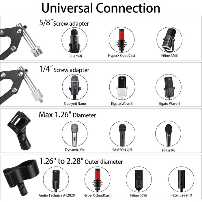 Bras Articulé Universel pour Microphone - Jusqu'à 35% de Réduction !