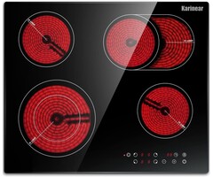 Table vitrocéramique encastrable 4 zones, 6600W, sécurité enfants | Jusqu'à -35%