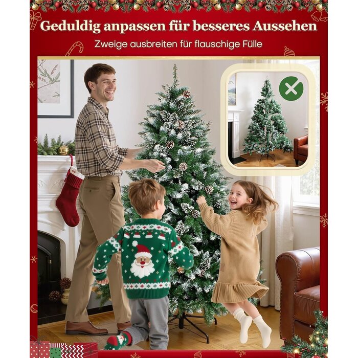 Sapin de Noël artificiel enneigé 180 cm - Offre Outlet jusqu'à -35% !