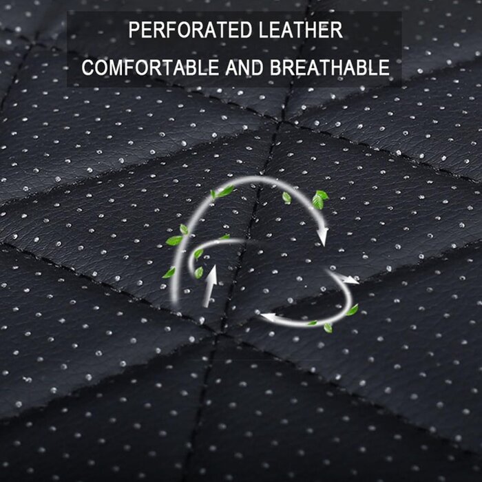 Lot 2 Housses Siège Auto Universelles Cuir PU Imperméable - Jusqu'à -35% !