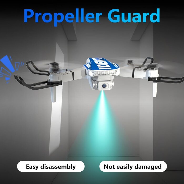 Drone Bleu compact 1080P & détection 270° - Jusqu'à 35% de réduction !