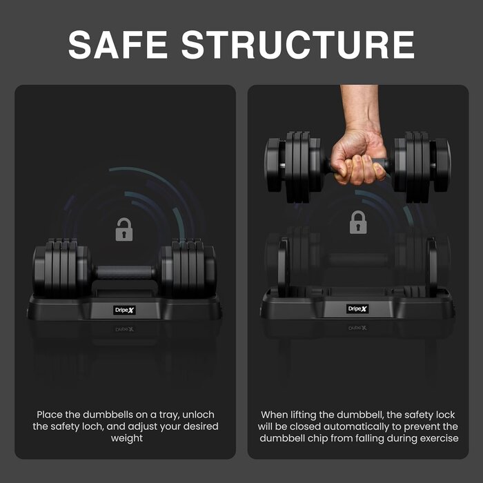 Haltère Réglable Fitness 24,5kg avec Rangement - Jusqu'à 35% de Réduction !