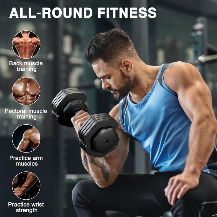 Haltère Réglable Fitness 24,5kg avec Rangement - Jusqu'à 35% de Réduction !