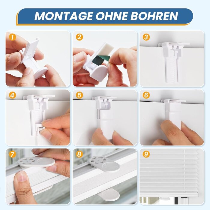 Store plissé blanc tamisant 70x130cm - Pose facile sans perçage | Jusqu'à -35% !