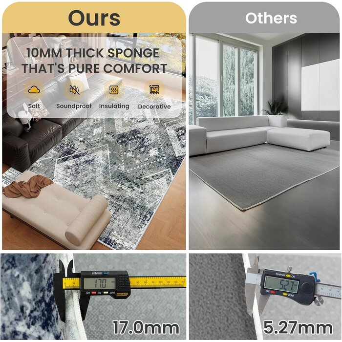 Tapis de Salon Abstrait Vintage Lavable & Ultra-doux | Jusqu'à -35%