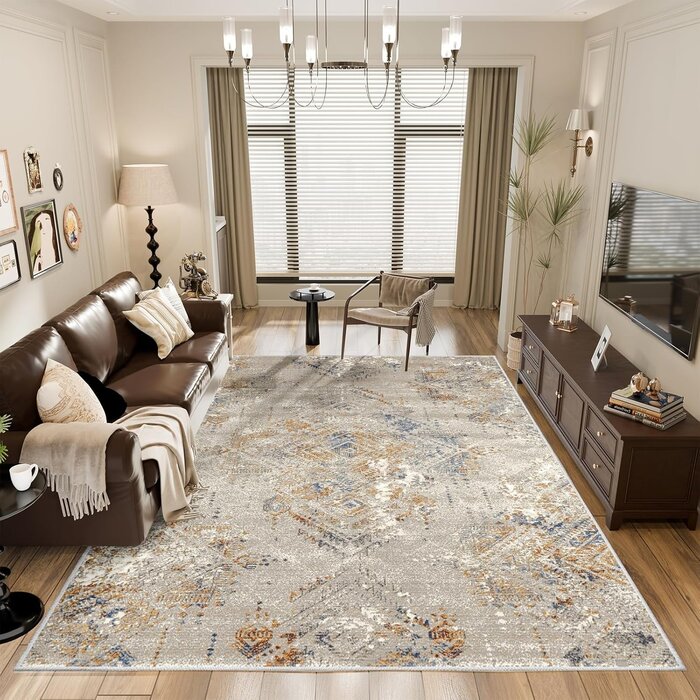 Tapis de Salon Abstrait Vintage Lavable & Ultra-doux | Jusqu'à -35%