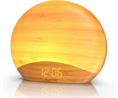 Réveil Simulateur d'Aube en Bois & Veilleuse | Outlet : jusqu'à -35% !