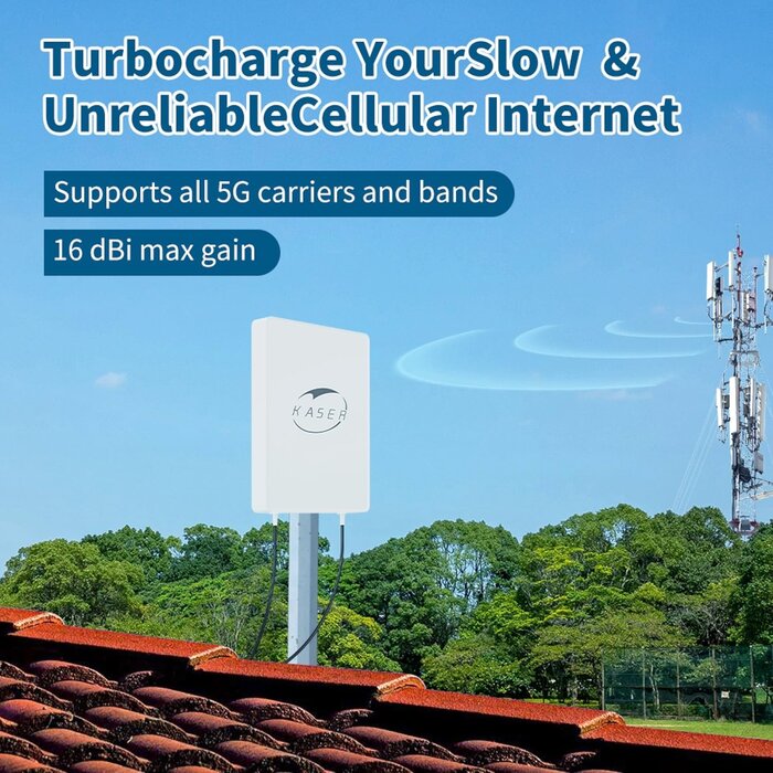 Antenne 5G N78 Panneau MIMO 15dBi, Câble 10M - Jusqu'à 35% de réduction !