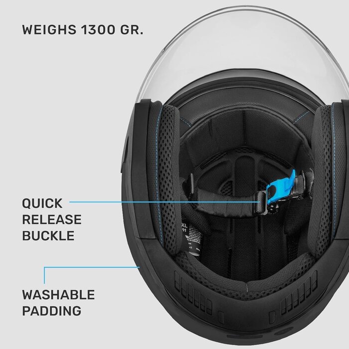 Casque Jet Moto Gris ECE 22.06 - Visière & Lunettes Intégrées - Jusqu'à -35%