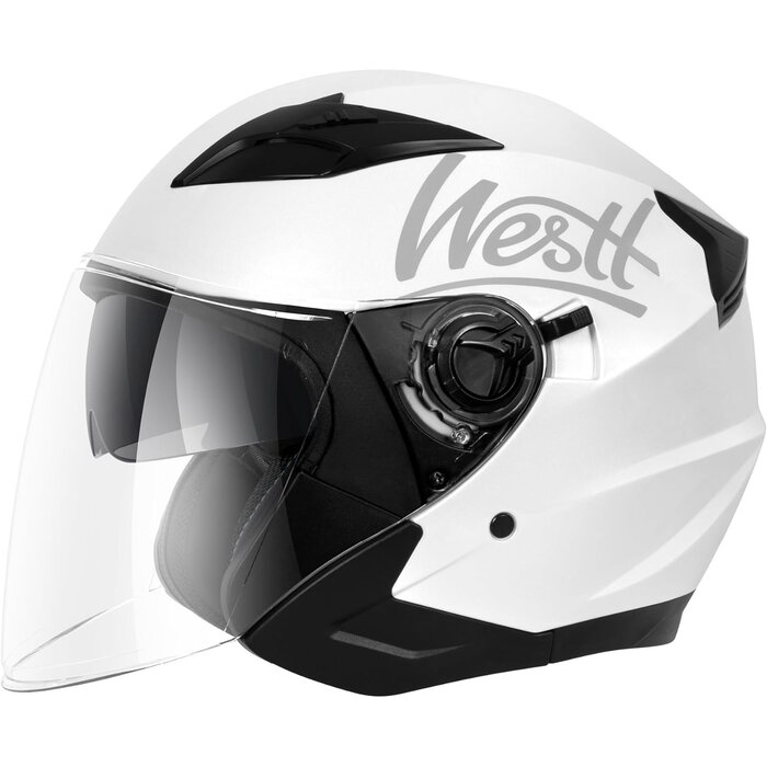 Casque Jet Moto Gris ECE 22.06 - Visière & Lunettes Intégrées - Jusqu'à -35%