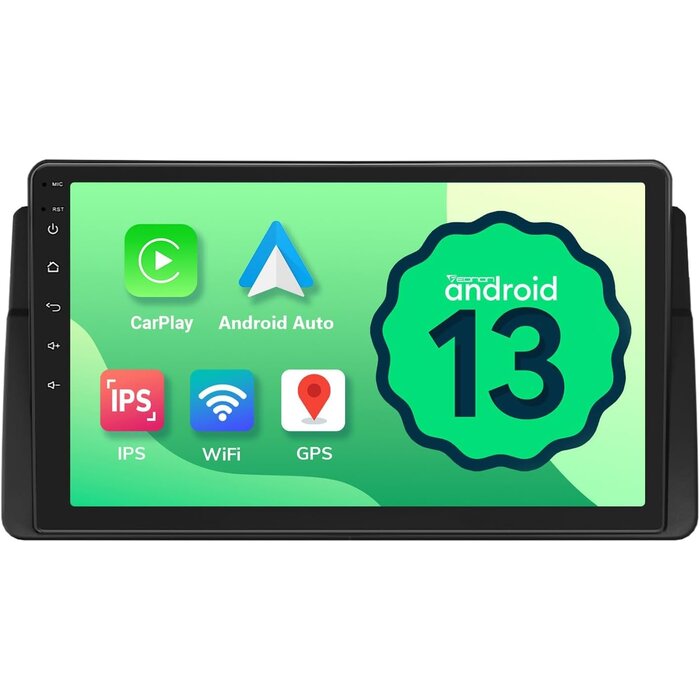 Autoradio 9" Android 13 CarPlay Auto sans fil pour E46 - Jusqu'à -35% !
