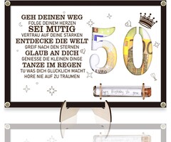 Cadre photo personnalisé A4 pour 50 ans - Cadeau d'argent | Jusqu'à -35%