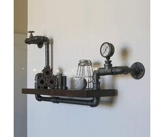 Étagère Murale Industrielle Vintage 70x40 cm - Outlet jusqu'à -35%