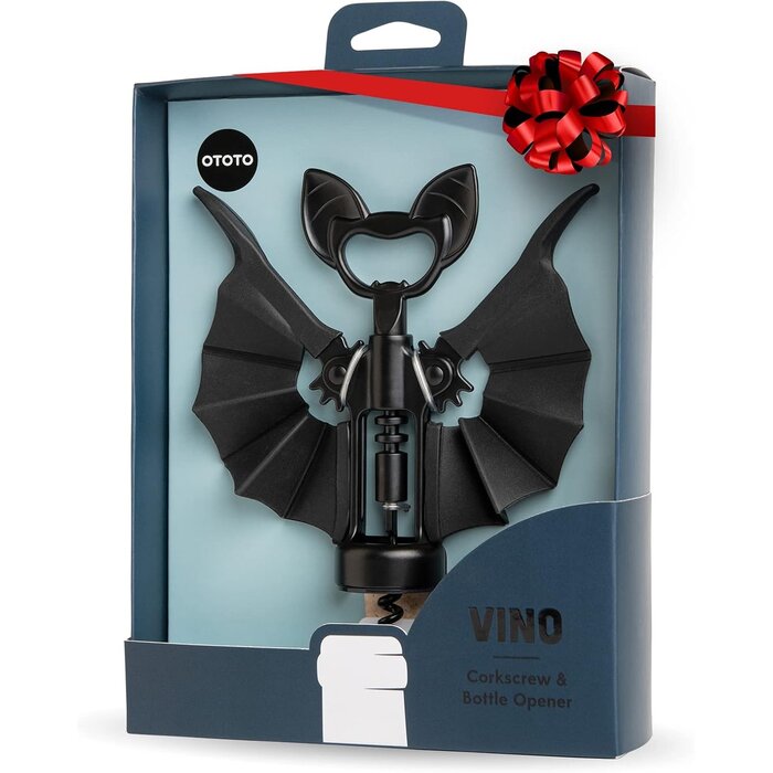 Tire-bouchon et décapsuleur chauve-souris noir - Jusqu'à 35% de réduction