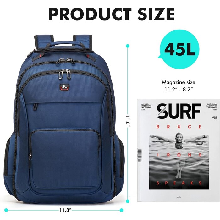 Sac à dos trolley 17.3" bleu - Voyagez futé, jusqu'à -35% !