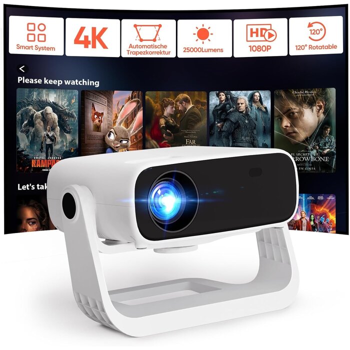 Vidéoprojecteur Smart Android 11 4K & pivotant - Jusqu'à 35,0% de réduction !
