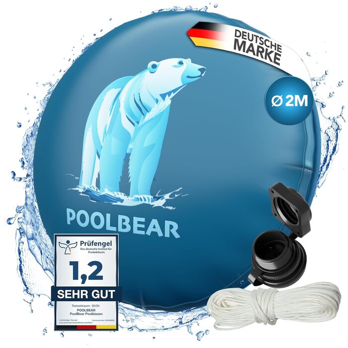 Bâche Piscine XXL 2m Double Couture & Kit Réparation - Jusqu'à 35% de réduction