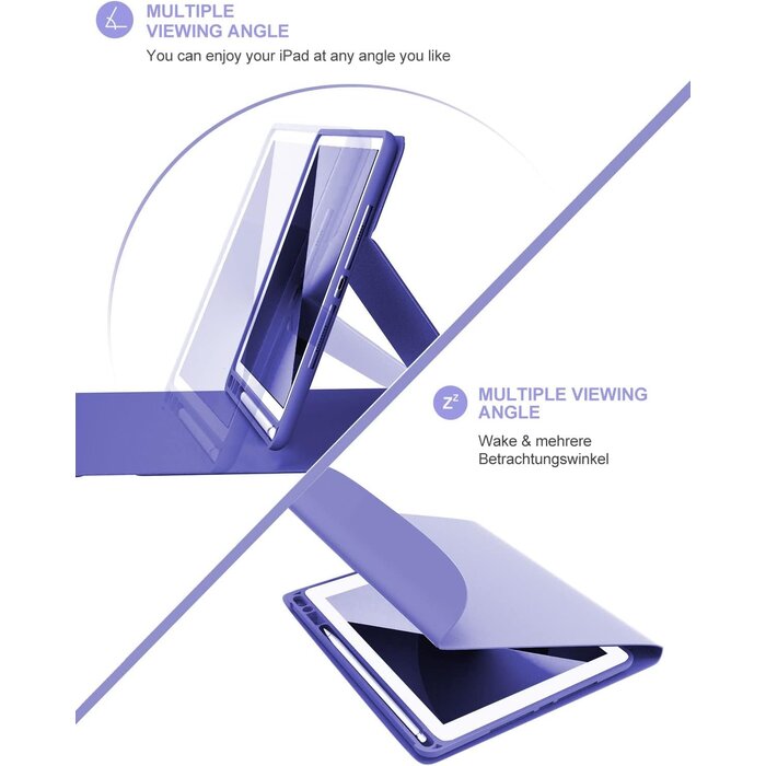 Étui Clavier Rétroéclairé iPad 10.2" QWERTZ Lavande - Jusqu'à -35% !