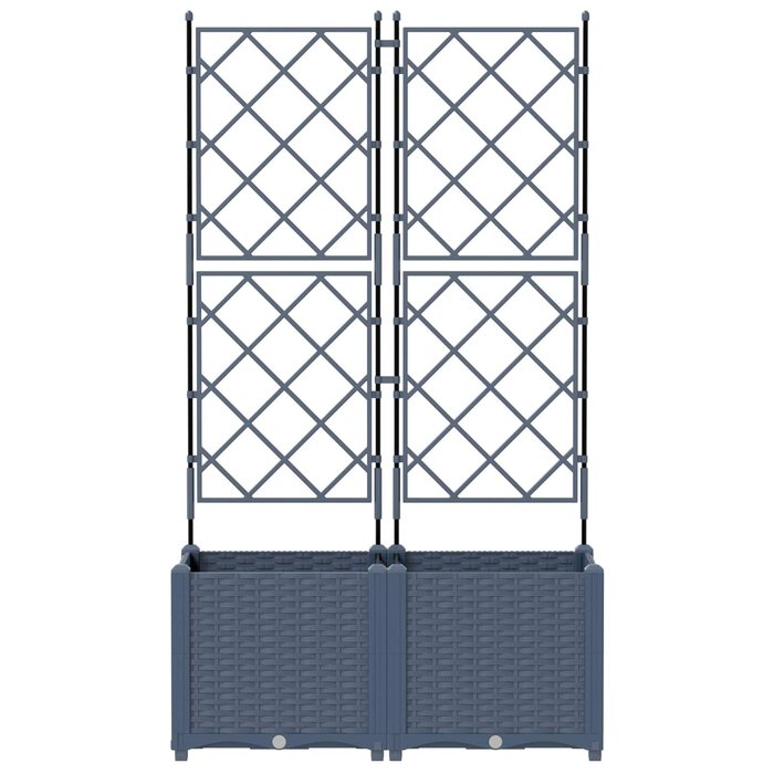 Arche de Jardin Grise avec Treillis - Style Moderne & Robuste - Jusqu'à 35% de Réduction