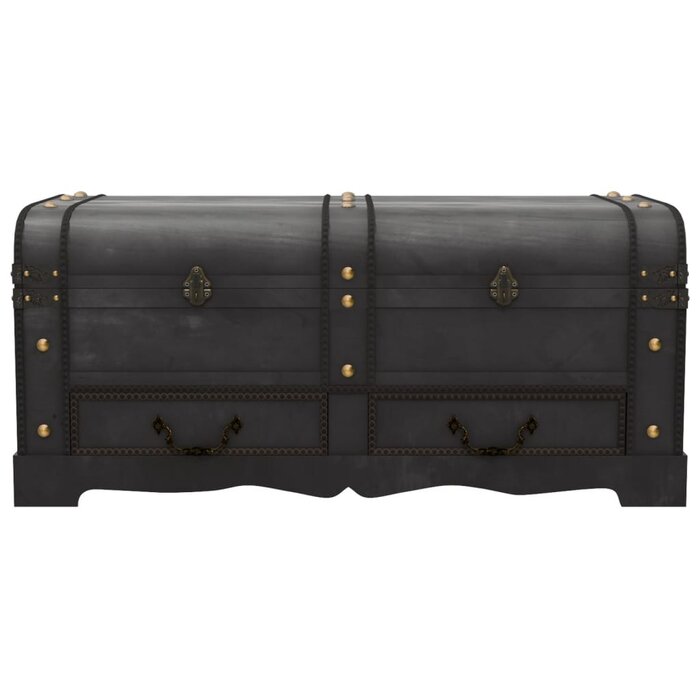 Coffre Rangement Bois Multiplex Noir 90x51x42 cm - Économisez jusqu'à 35% !