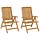 Chaises de jardin réglables 2 pièces teck massif - Jusqu'à 35% de réduction !