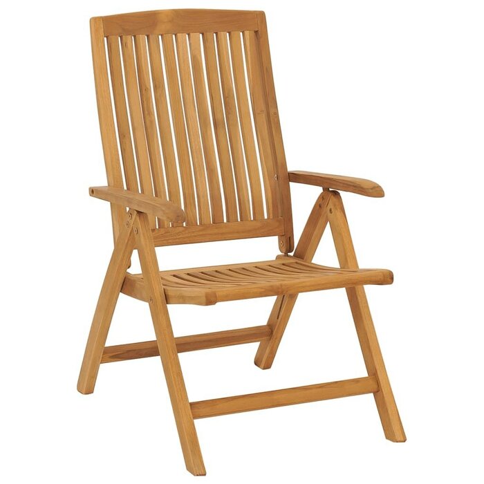 Chaises de jardin réglables 2 pièces teck massif - Jusqu'à 35% de réduction !