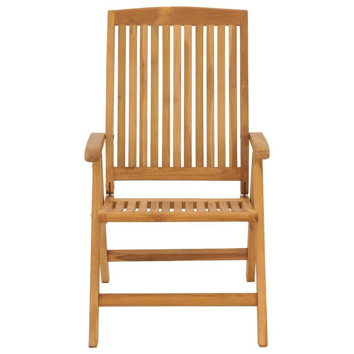 Chaises de jardin réglables 2 pièces teck massif - Jusqu'à 35% de réduction !