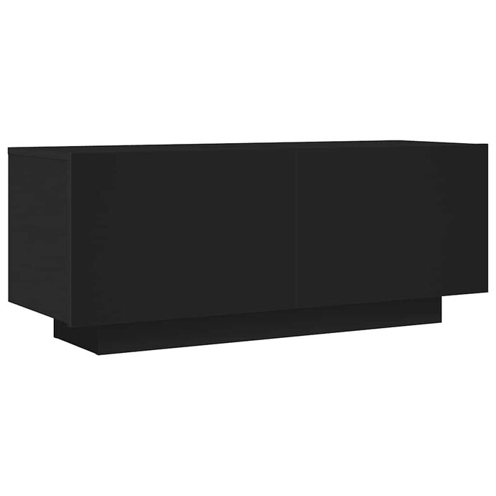 Meuble TV noir 100 cm en bois d'ingénierie - Jusqu'à 35% de réduction !