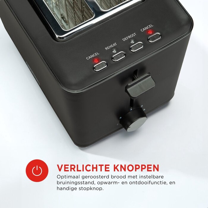 Grille-pain à sandwich noir | Fentes larges & pinces | Jusqu'à 35% de réduction !