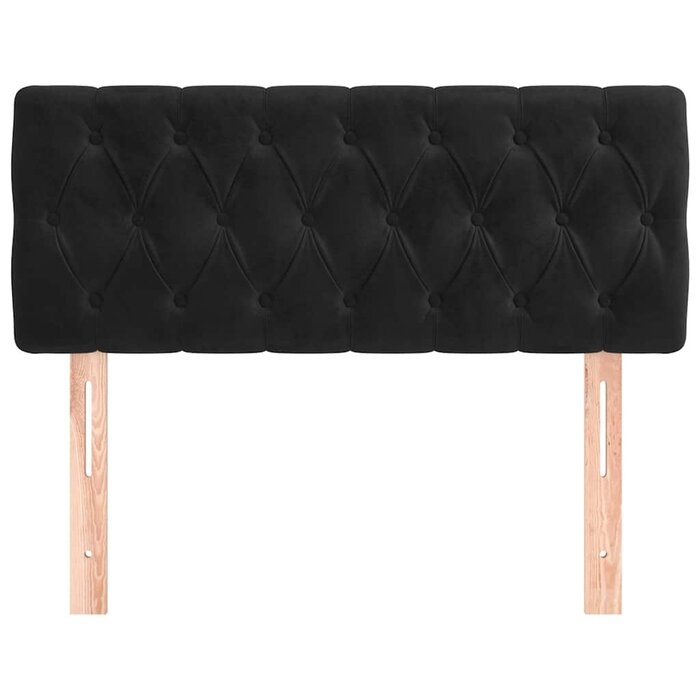 Tête de lit velours noir réglable - Jusqu'à 35% de réduction !
