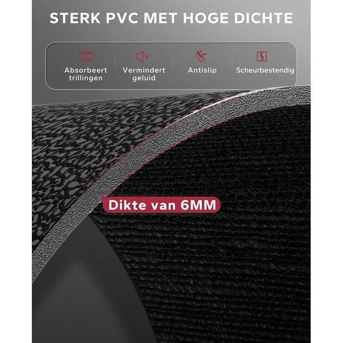 Tapis de protection fitness en PVC noir 152x76cm | Jusqu'à -35% !