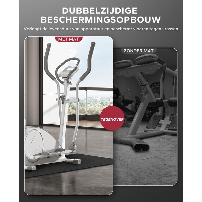 Tapis de protection fitness en PVC noir 152x76cm | Jusqu'à -35% !