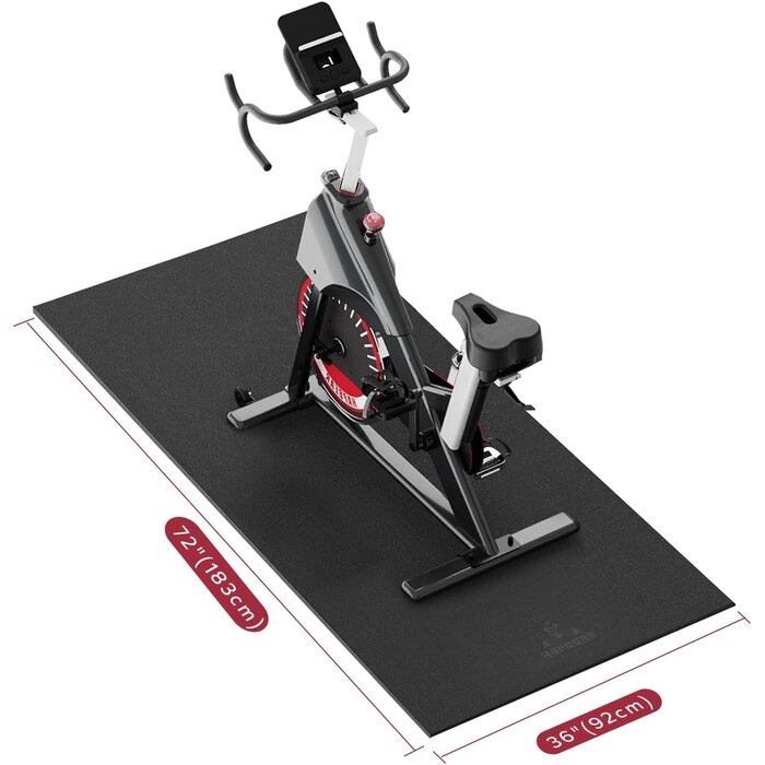 Tapis de protection fitness en PVC noir 152x76cm | Jusqu'à -35% !