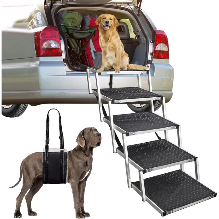 Escalier pliable chien 5 marches antidérapant pour véhicules, jusqu'à 35% de réduction !