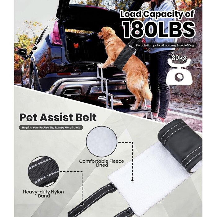 Escalier pliable chien 5 marches antidérapant pour véhicules, jusqu'à 35% de réduction !