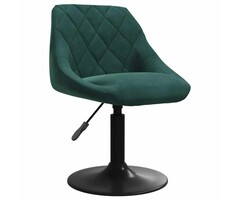 Chaise de salle à manger pivotante velours vert foncé - Jusqu'à 35% de réduction