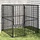 Chenil 8 panneaux acier galvanisé noir 100x100x100 cm - Jusqu'à 35% de réduction