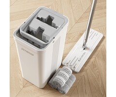 Kit de nettoyage balai plat avec seau et 3 pads microfibres - Jusqu'à 35% de réduction