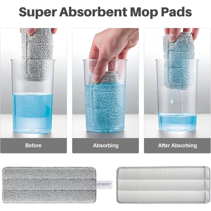 Ensemble balai plat et seau mains-libres avec 3 lingettes microfibres - jusqu'à 35% de réduction