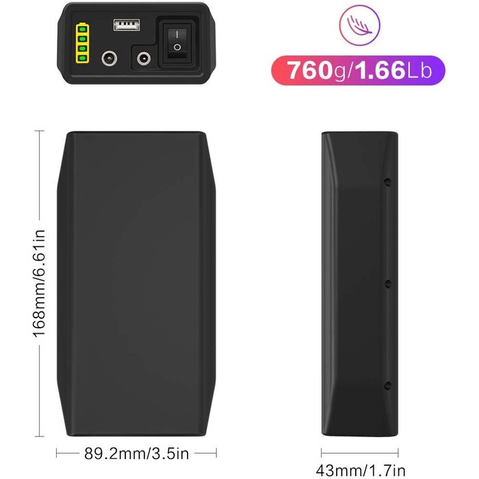 Batterie externe LiFePO4 12.8V 6000mAh (76.8Wh) - Jusqu'à 35% de réduction