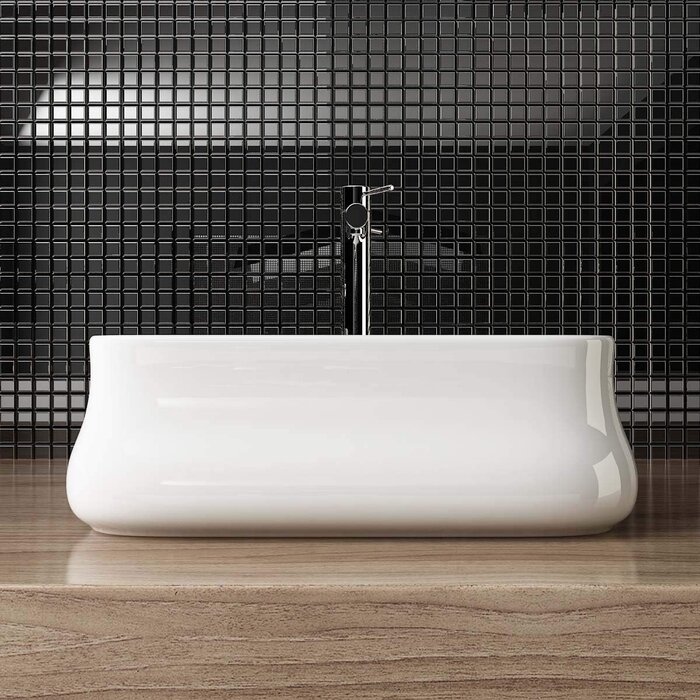 Vasque céramique blanche (46x36x14 cm) - Jusqu'à 35% de réduction !