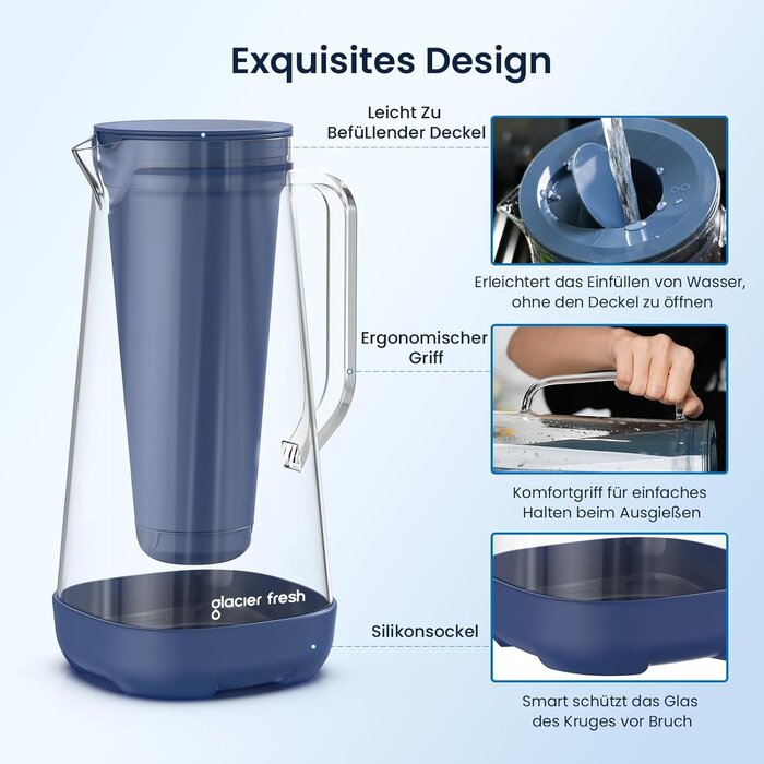 Carafe Filtrante en Verre 3L - Double Filtration - Jusqu'à 35% de Réduction