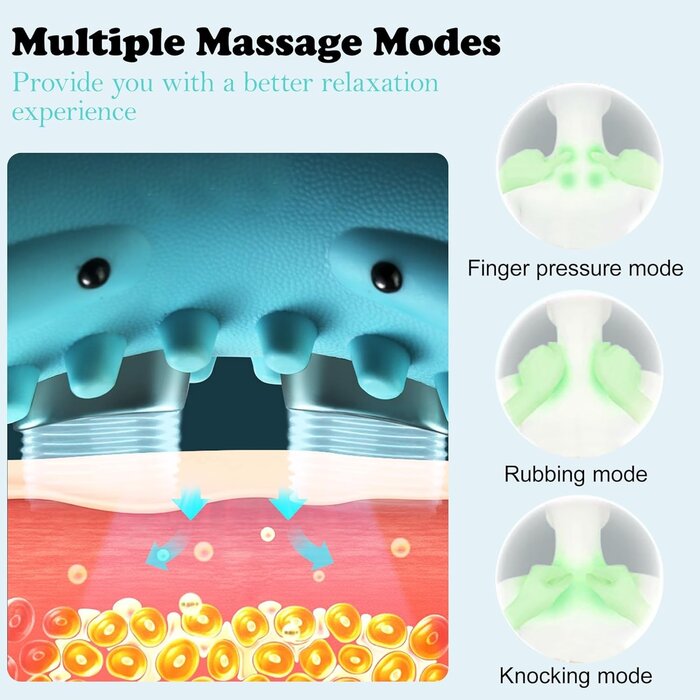 Masseur Cou Portable Chauffant - Bleu | Jusqu'à -35%