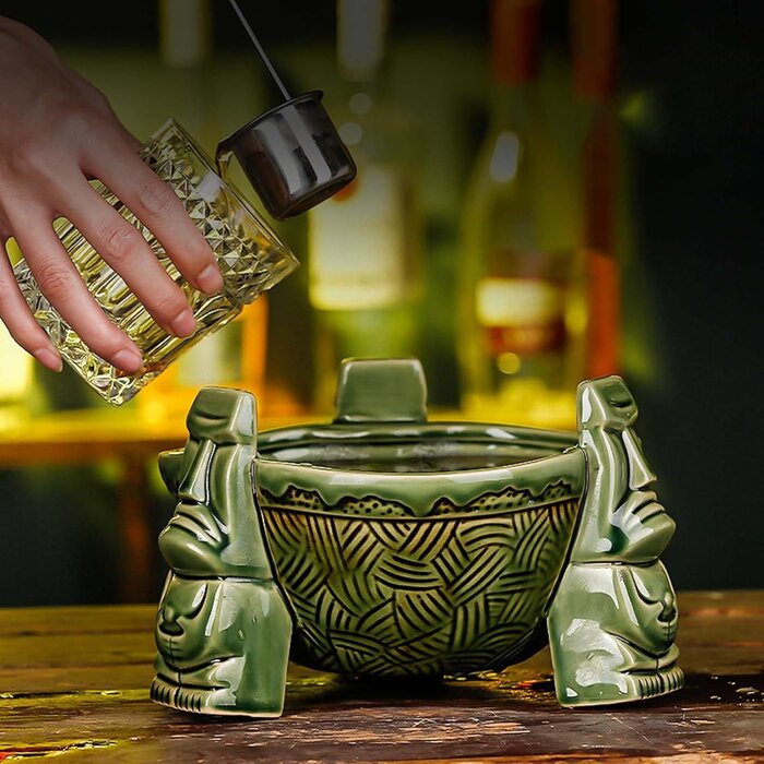 Bol à punch cocktail Tiki vert 1000 ml - Jusqu'à 35% de réduction !