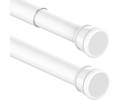 Tringle télescopique sans perçage, blanche 190-360cm, Ø32mm - Jusqu'à 35% de réduction